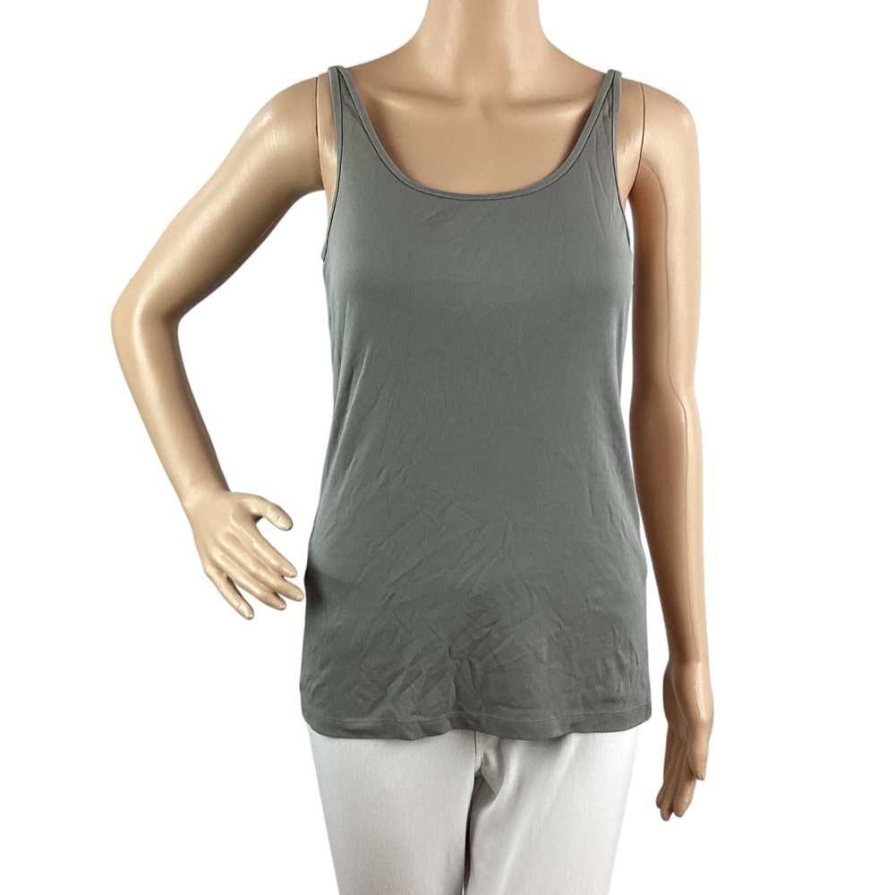 Eileen Fisher 100% Silk Tank Top Size XS Gray